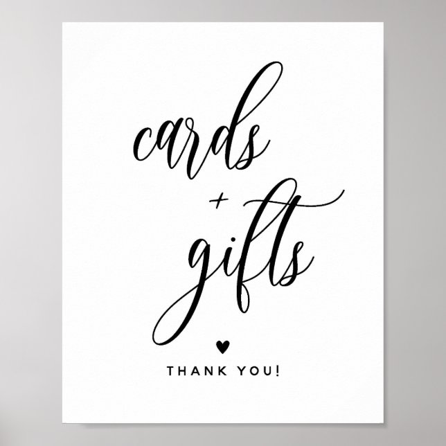 8x10" Karten und Geschenke-Zeichen Poster (Vorne)