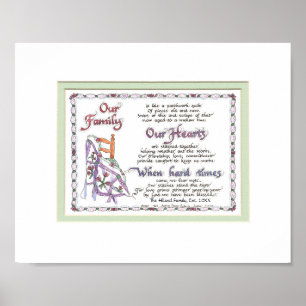 8x10 M464 - Unser Family Patchwork-Quilt Poster