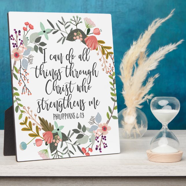 8x10 Philippinen 4:13 Ich kann alles tun, Bibel, Fotoplatte (Seite)