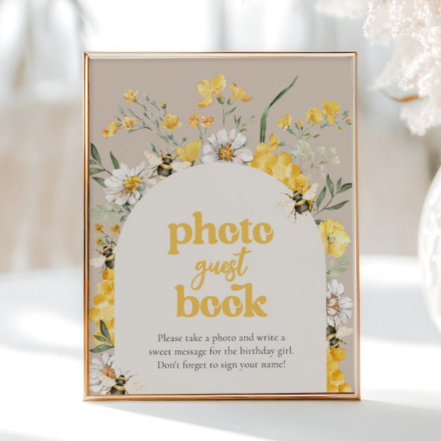 8x10 Printed Wildblume Bee Foto Guest Book Sign (Von Creator hochgeladen)