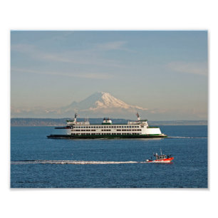 8x10 Rainier aus Puget Sound Fotodruck
