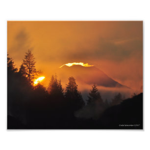 8x10 Rainier bei Sonnenaufgang Fotodruck