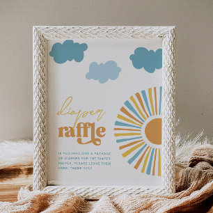 8x10 Sonnendusche Windeln Raffle-Zeichen