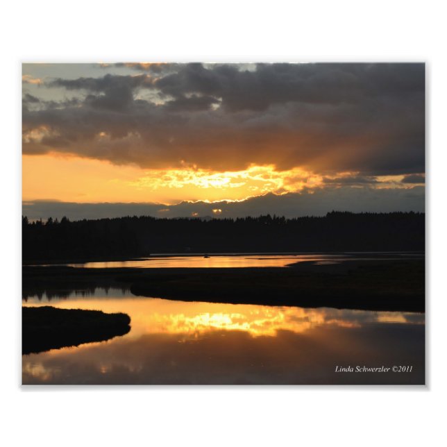 8X10 Sonnenuntergangsreflektion Fotodruck (Vorne)