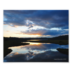 8X10 Sonnenuntergangsreflektion Fotodruck