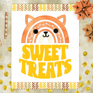 8x10 Sweets Boho Woodland Fuchs Geburtstagsdessert Poster