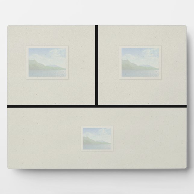 8x10 Tabletop Plaque - 3 Bilder unten Pano Fotoplatte (Vorderseite)