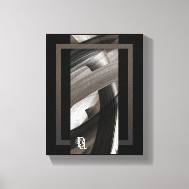 8x10" Terra’s Tender Whisper Abstract Brown Flower Leinwanddruck (Vorderseite)