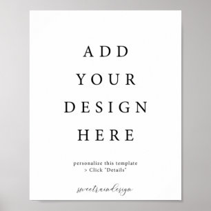 8x10" Vertikales/Porträt-Plakat Schild