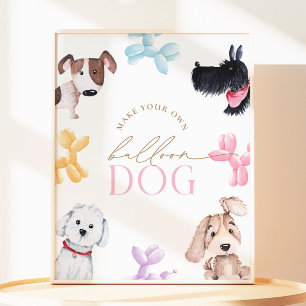 8x10 Welpe Paw-Ty Make a Balloon Dog Sign