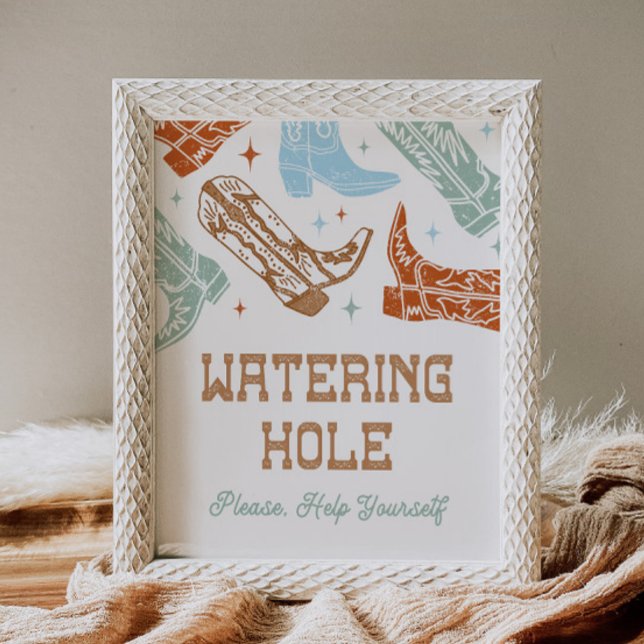 8x10 Western Wasserloch-Zeichen (Von Creator hochgeladen)