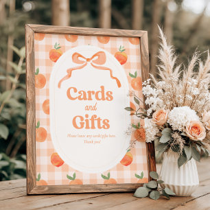 8x10 Zoll Peach Cards & Gifts Zeichen