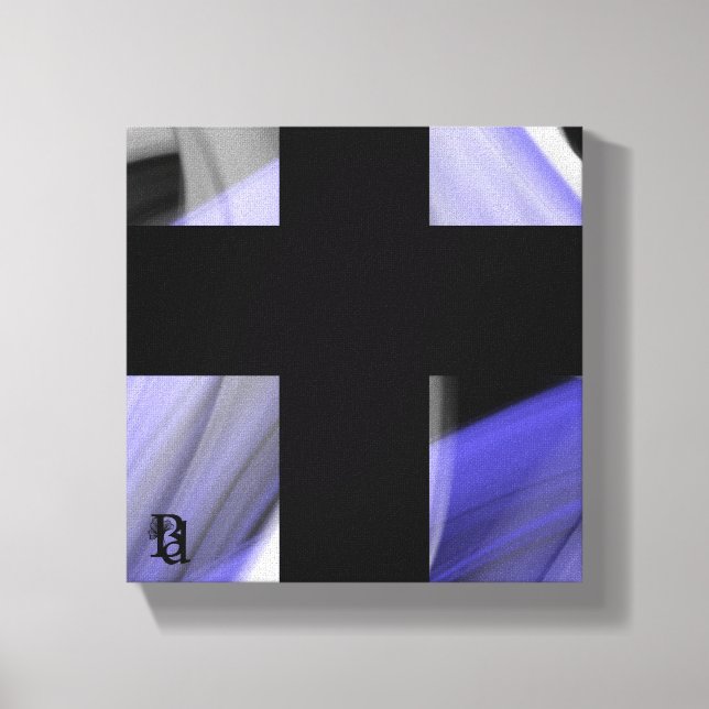 8x8" Lavendel Moon Trend Abstrakt Art Violet Leinwanddruck (Vorderseite)