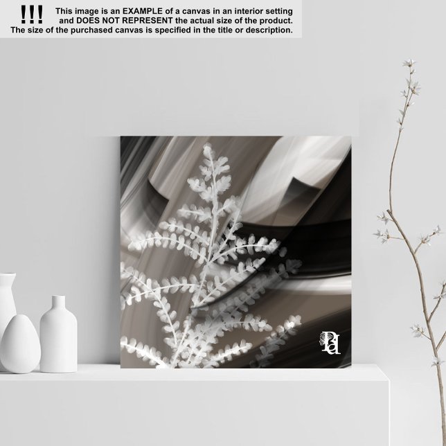 8x8" Terra’s Tender Whisper Abstract Brown Flowers Leinwanddruck (Von Creator hochgeladen)