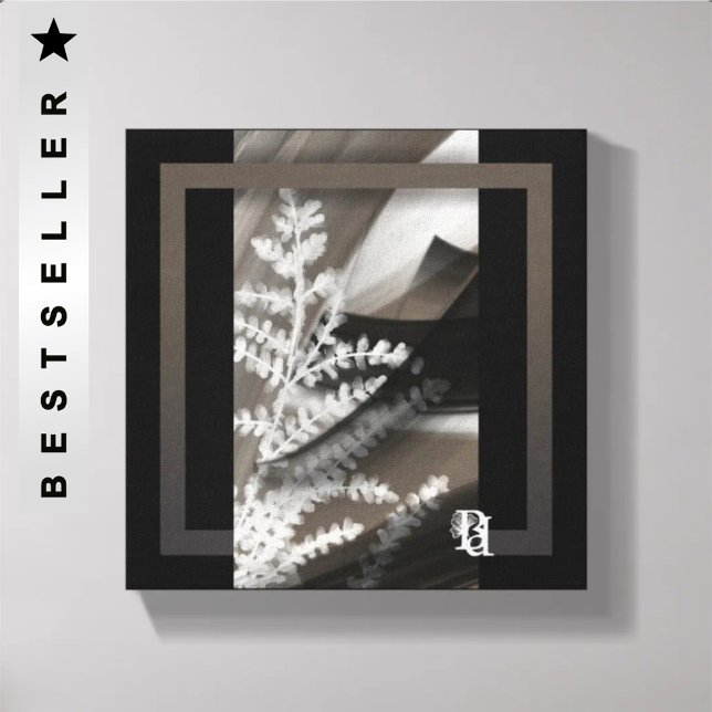 8x8" Terra’s Tender Whisper Abstract Brown Flowers Leinwanddruck (Von Creator hochgeladen)