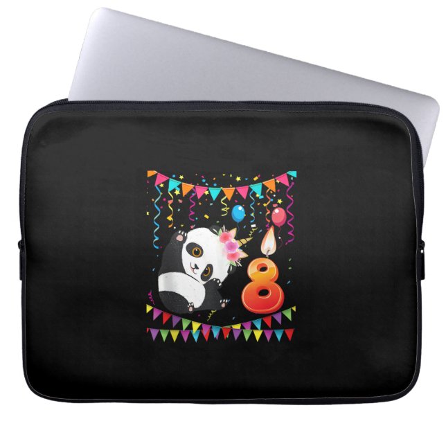 8Years Old 8th Birthday Panda Unicorn Girl Gifts P Laptopschutzhülle (Vorderseite)