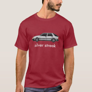 9000 Silberturbo, silberner Streifen T-Shirt