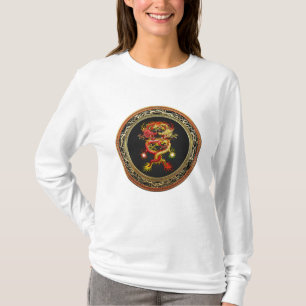 [900] Rote und Gelbe Drachen T-Shirt