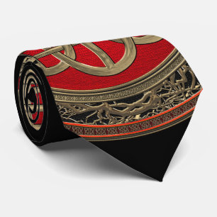 [900] Sacred Celtic Gold Knot Cross Krawatte