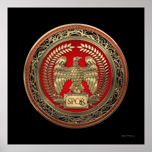 [901] Goldrömischer Kaiseradler Poster (Vorne)