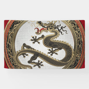 [901] Schwarzer und Gold Heiliger Ostdrache Banner