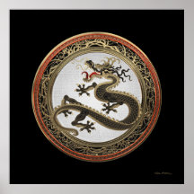 [901] Schwarzer und Gold Heiliger Ostdrache