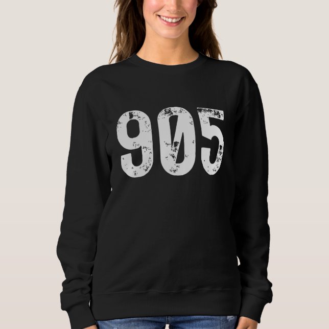 905 Area Code Hamilton ON Mobile Telephone Area Co Sweatshirt (Vorderseite)