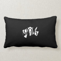 906 Michigan Oberhalbinsel Schwarz/Weiß-Pillow