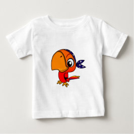 906 NIEDLICH CHEEKY PIRATE PARROT CARTOON BABY T-SHIRT