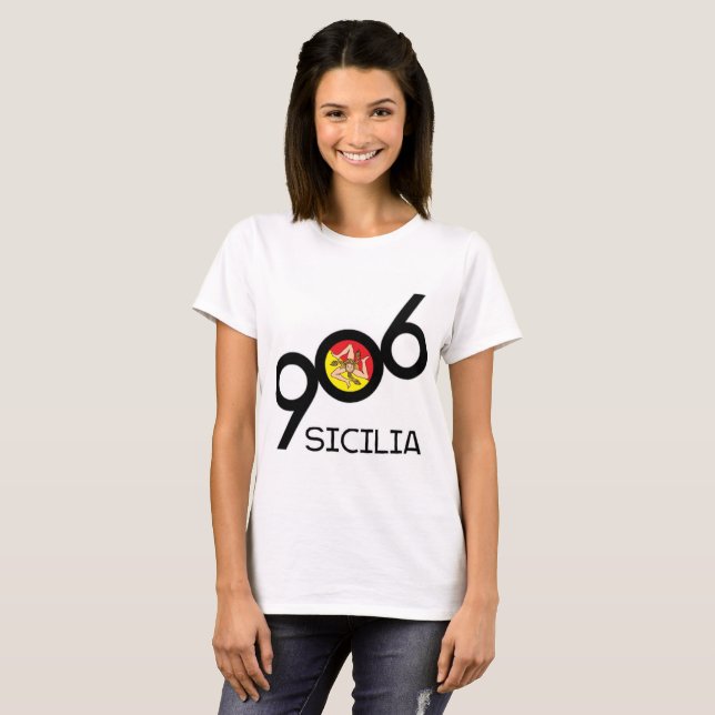 906 Sicilia Yooper italienisch T-Shirt (Vorne ganz)