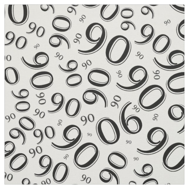 90. Cooles Zahl-Muster Schwarzweiss-90 Stoff (Muster)