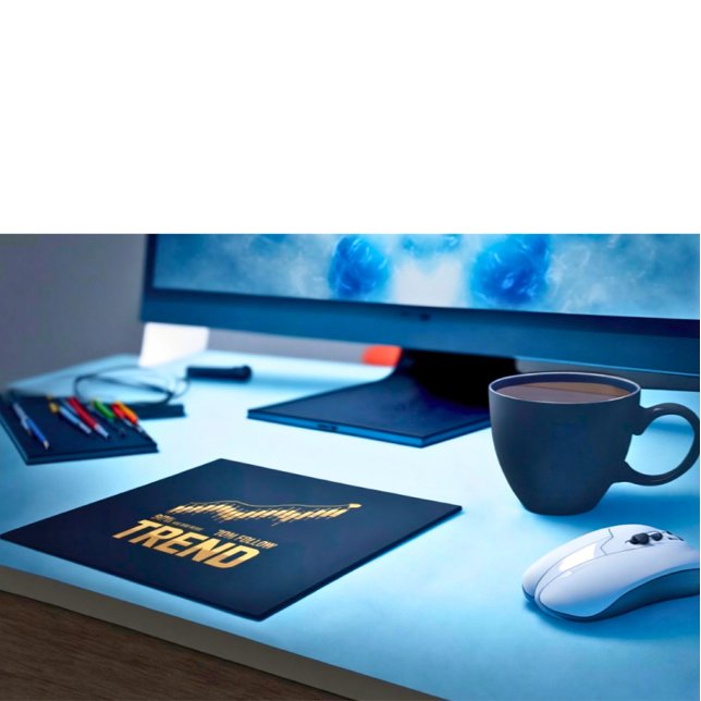 90% dem Lärm folgen, 10% dem Trend - Trading Minds Mousepad (Von Creator hochgeladen)