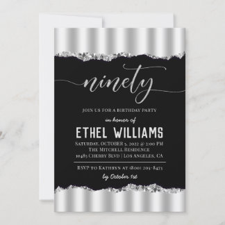 90 Diamond Geburtstagseinladung Einladung