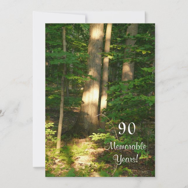 90 Erinnerungsjahre/Geburtstagsfeier Einladung (Vorderseite)