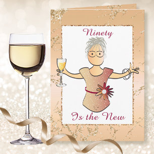 90 Fabulous Female Cartoon Sweet Birthday Sparkle Karte