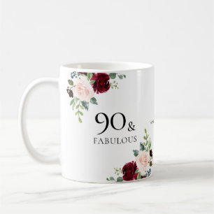 90 & Fabulous Frauen 90. Geburtstagsparty Geschenk Kaffeetasse