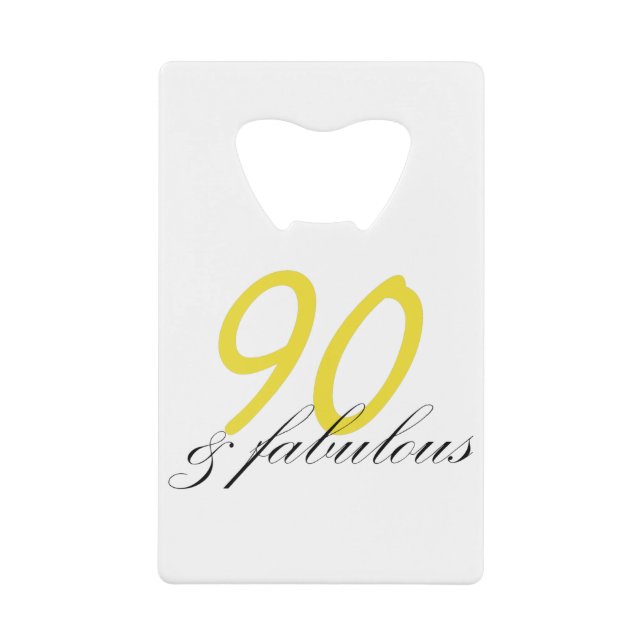90 & Fabulous Geldbeutel Flaschenöffner (Vorderseite)