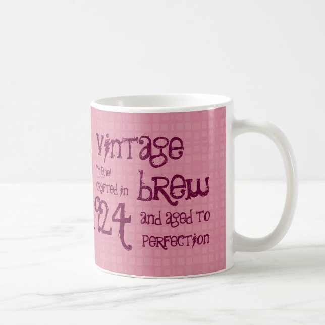 90. Geburtstag1924 Vintager Brew oder irgendein Tasse (Rechts)
