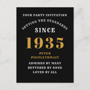 90. Geburtstag 1935 Black Gold Postkarte