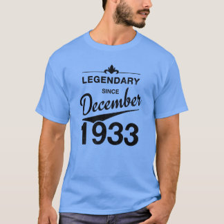 90. Geburtstag 90 Jahre alt Geboren Dezember 1933  T-Shirt