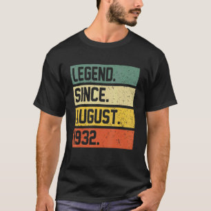 90. Geburtstag 90 Jahre alte Legende seit August 1 T-Shirt