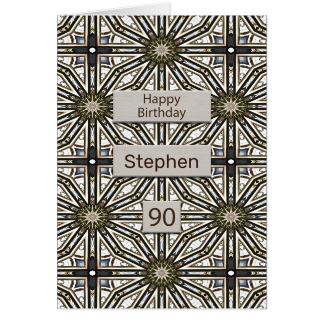 90. Geburtstag Abstrakt Mandala Design (Vorne)