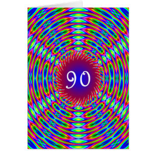 90. Geburtstag Abstrakte Trippy-Wirbel
