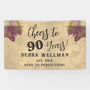 90. Geburtstag auf 90 Jahre Vintag Geburtstag Banner