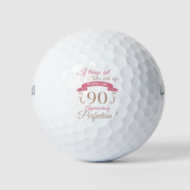 90. Geburtstag besser mit Alter Golfball (Vorderseite)