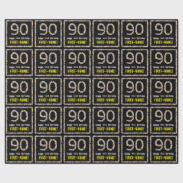 90. Geburtstag: Blumennummer, Individuelle Name, B Geschenkpapier