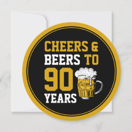 90. Geburtstag Cheers and Bers to 90 Years Modern Einladung