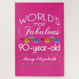 90. Geburtstag das meiste fabelhafte bunte Puzzle