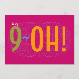 90. Geburtstag - der große 9-OH! Einladung
