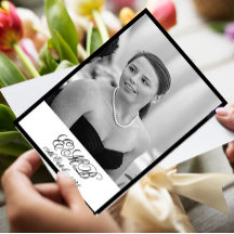 90. Geburtstag Elegantes Foto Monogram Geburtstag